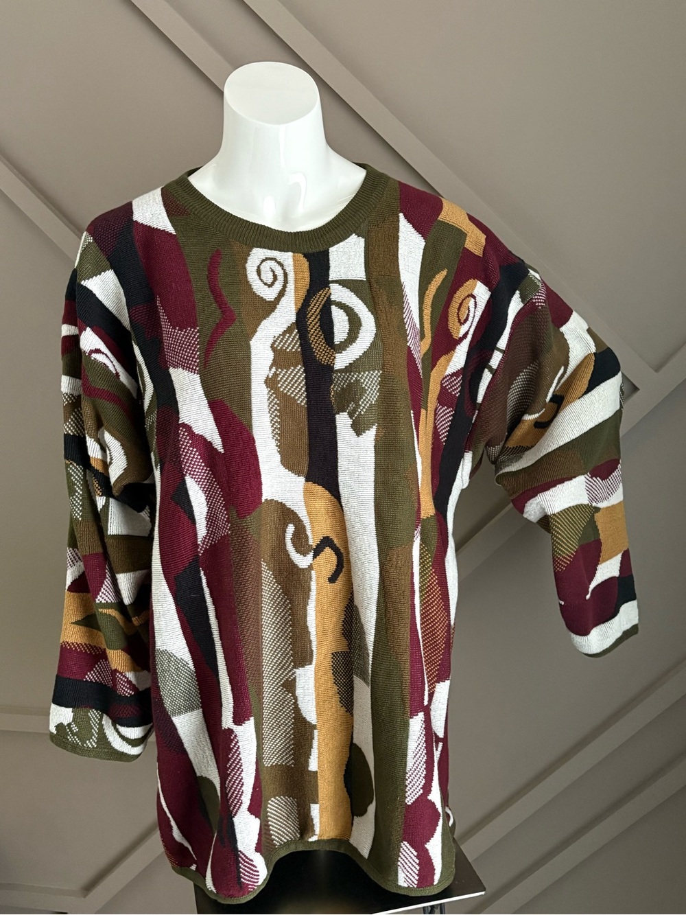 Vintage Marella Abstract Knit Sweater XL - Picture 2 of 5